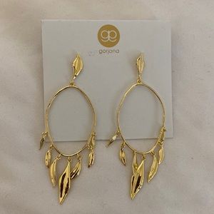 Gorjana dangling leaf earrings